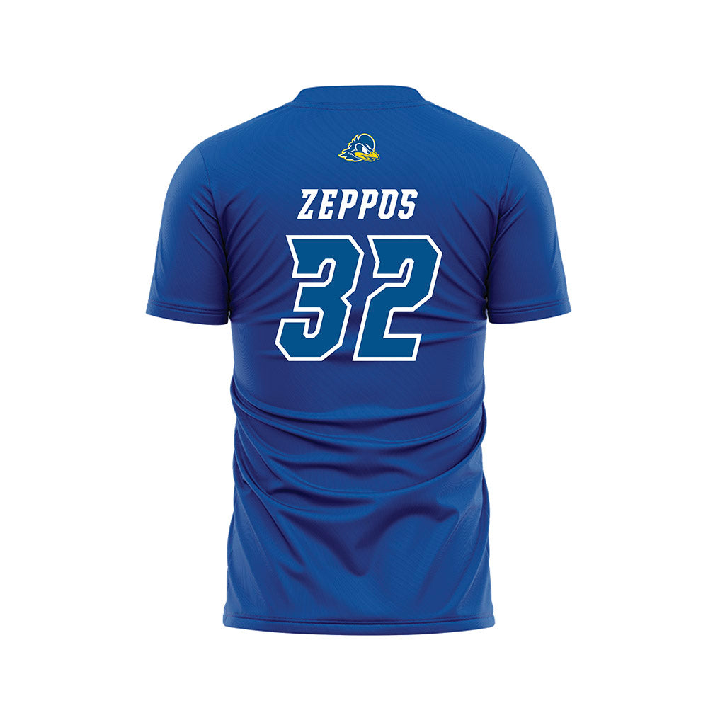 Delaware - NCAA Women's Soccer : Sophia Zeppos - Blue Soccer Jersey-1