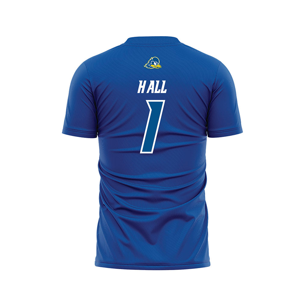 Delaware - NCAA Women's Soccer : Sophia Hall - Blue Soccer Jersey-1