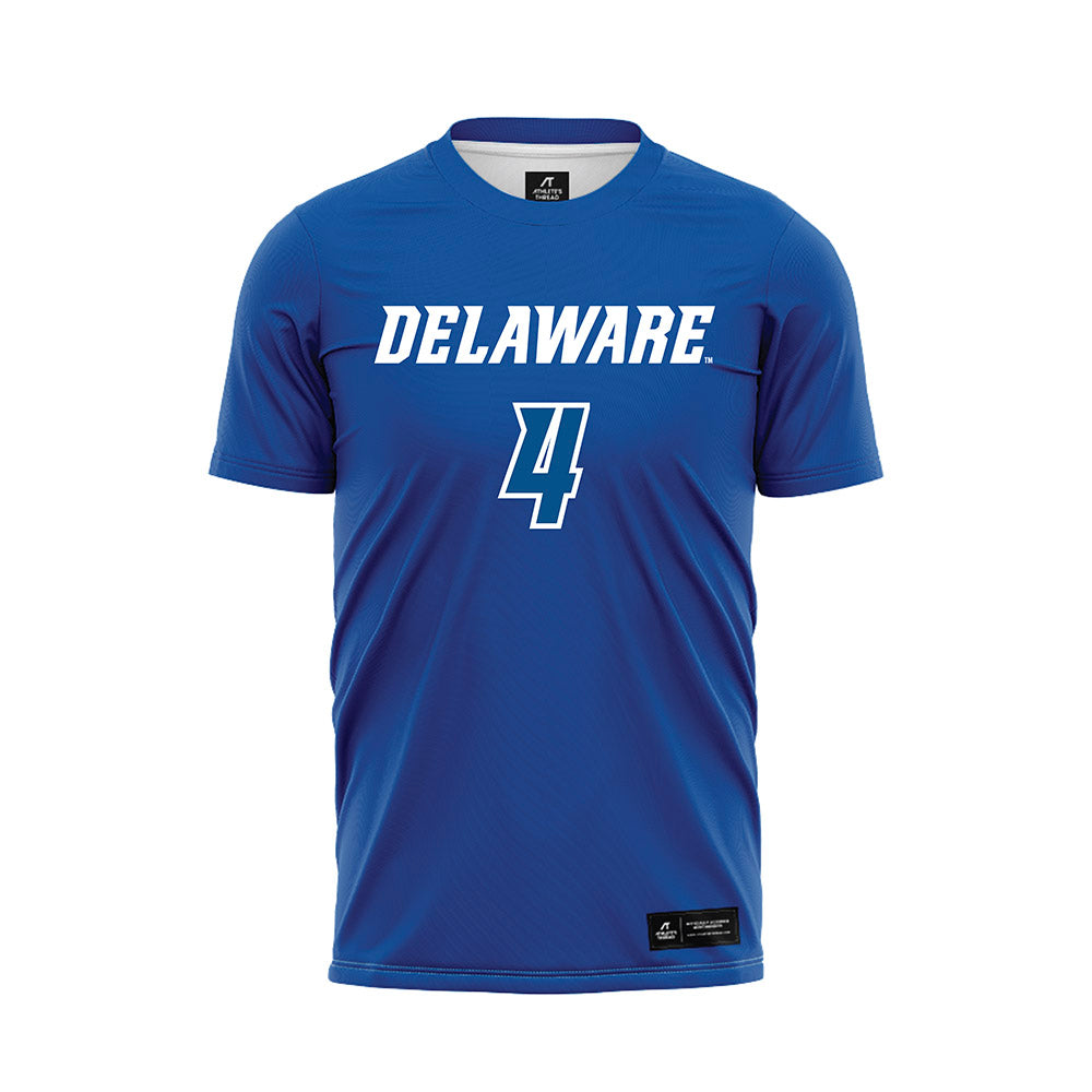 Delaware - NCAA Women's Soccer : Claire Ballinger - Blue Soccer Jersey-0