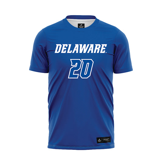 Delaware - NCAA Women's Soccer : Gabby Riley - Blue Soccer Jersey-0