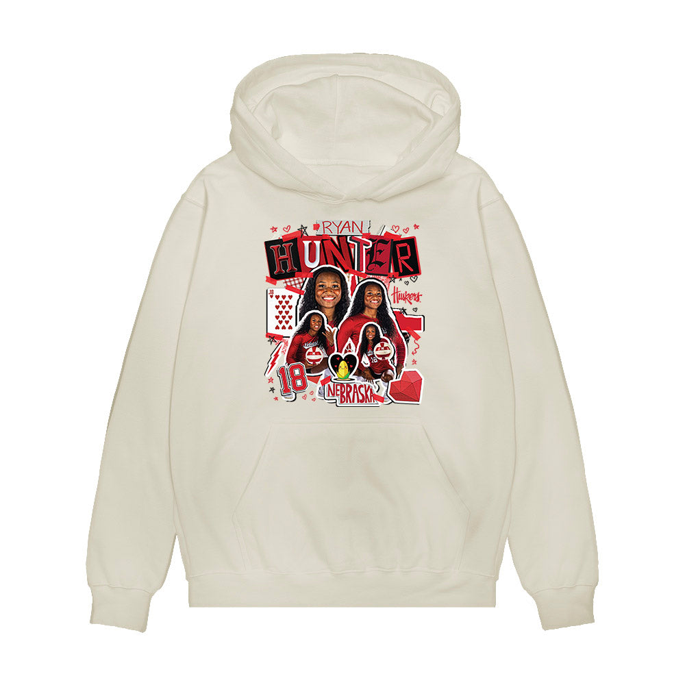 Nebraska - NCAA Women's Volleyball : Ryan Hunter - Collage Premium Hooded Sweatshirt-0
