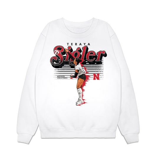 Nebraska - NCAA Women's Volleyball : Teraya Sigler - Premium Crewneck Sweatshirt-0