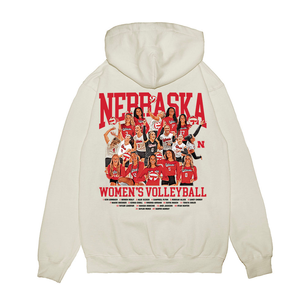 Nebraska - NCAA Women's Volleyball : - Premium Hooded Sweatshirt-1