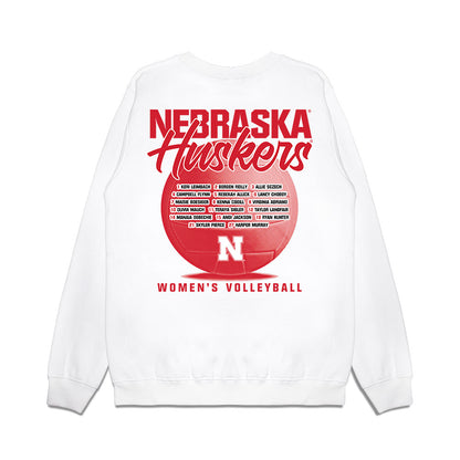 Nebraska - NCAA Women's Volleyball : - Team Roster Premium Crewneck Sweatshirt-1