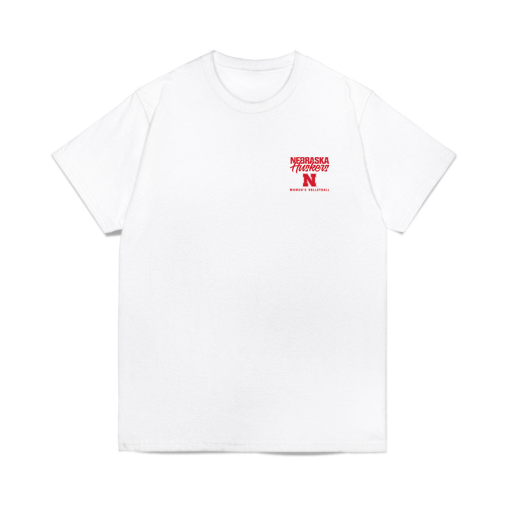 Nebraska - NCAA Women's Volleyball : - Team Roster Comfort Colors T-Shirt-0