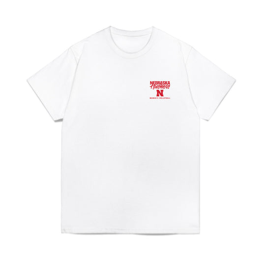 Nebraska - NCAA Women's Volleyball : - Team Roster Comfort Colors T-Shirt-0