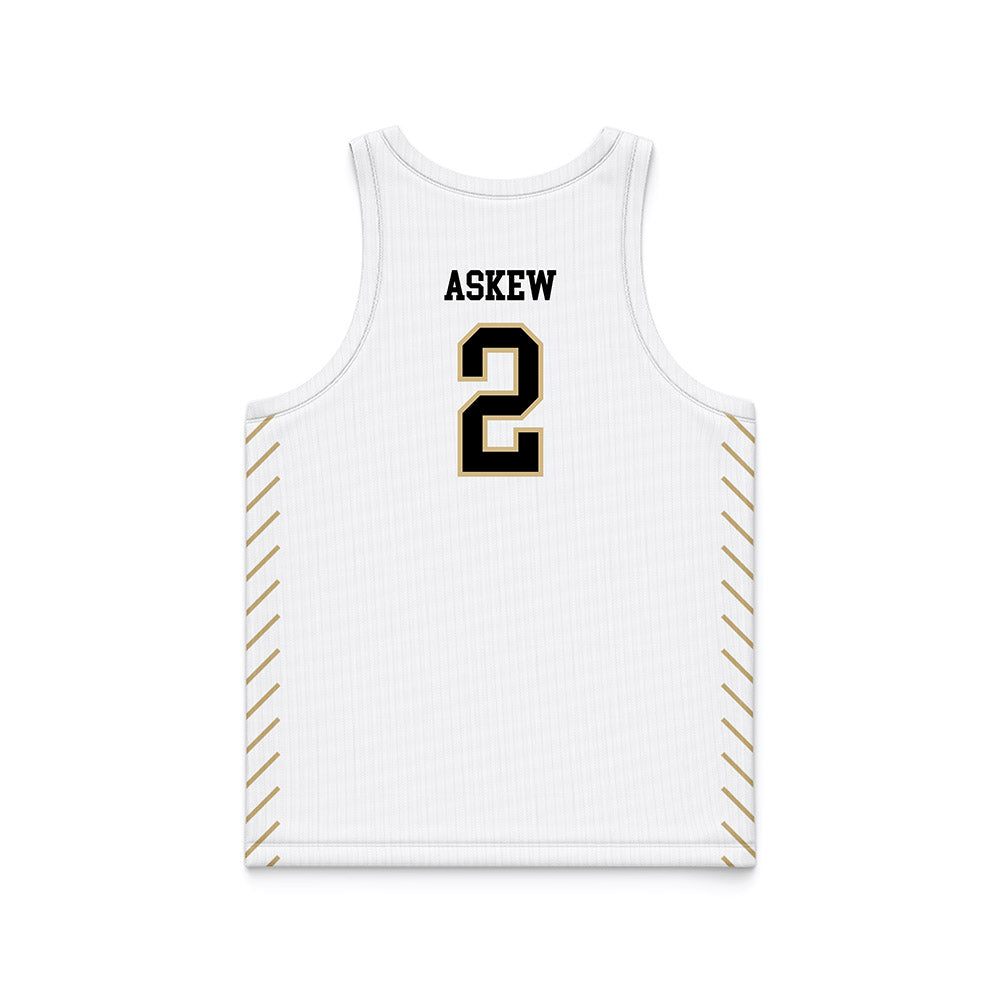 PNW - NCAA Men's Basketball : Ahlante Askew - White Basketball Jersey-1