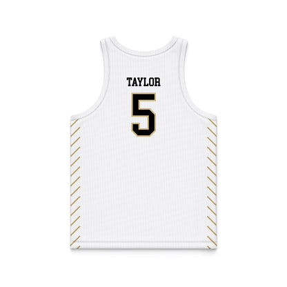 PNW - NCAA Men's Basketball : Kevin Taylor - White Basketball Jersey-1