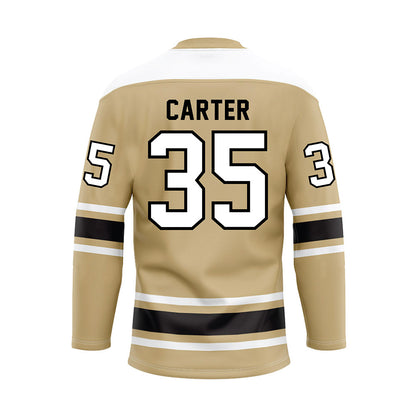 PNW - NCAA Men's Ice Hockey : Nathan Carter - Gold Hockey Jersey-1