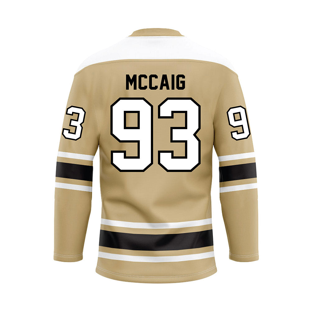 PNW - NCAA Men's Ice Hockey : Tyson McCaig - Gold Hockey Jersey-1
