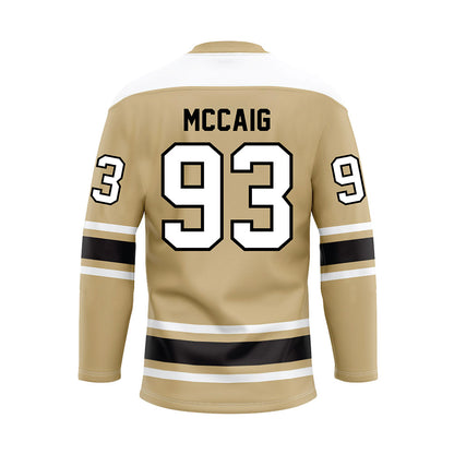 PNW - NCAA Men's Ice Hockey : Tyson McCaig - Gold Hockey Jersey-1