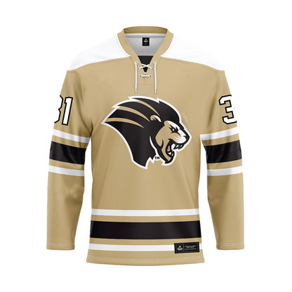 PNW - NCAA Men's Ice Hockey : Caleb Kril - Gold Hockey Jersey-0