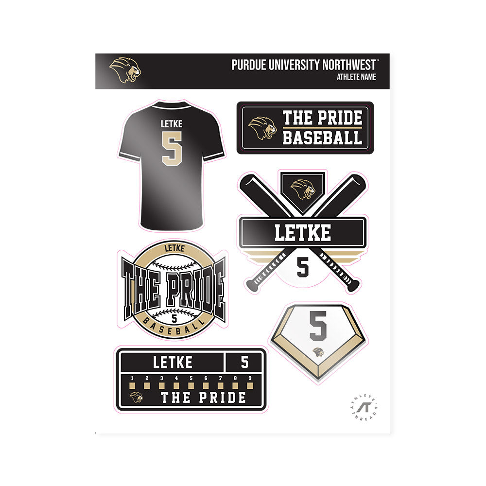 PNW - NCAA Baseball : Dylan Letke - Sticker Sheet-0