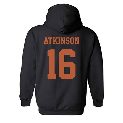 Texas - NCAA Football : Tyler Atkinson - Hook 'Em Horns Classic Shersey Hooded Sweatshirt-1
