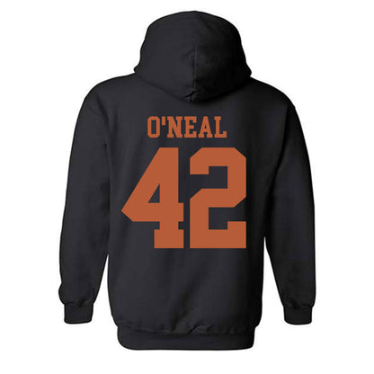 Texas - NCAA Football : Trott O'Neal - Hook 'Em Horns Classic Shersey Hooded Sweatshirt-1