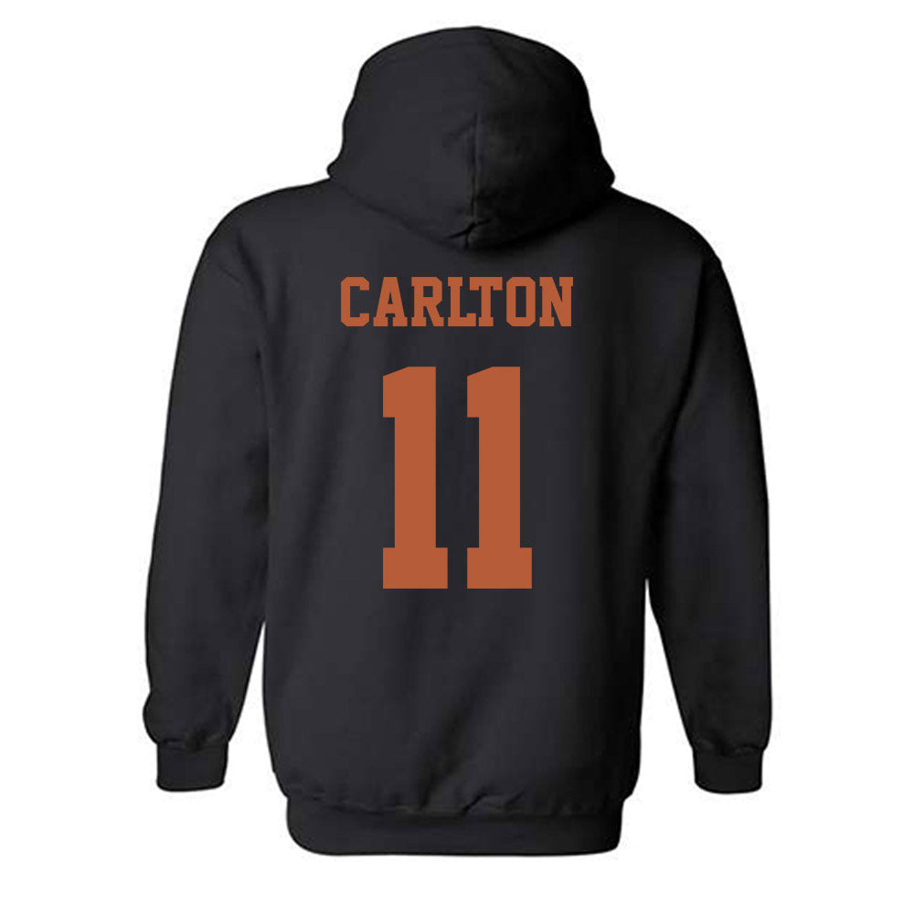 Texas - NCAA Women's Basketball : Justice Carlton - Classic Shersey Hooded Sweatshirt-1