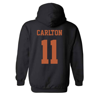 Texas - NCAA Women's Basketball : Justice Carlton - Classic Shersey Hooded Sweatshirt-1