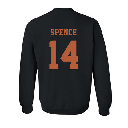 Texas - NCAA Football : Brad Spence - Hook 'Em Horns Classic Shersey Crewneck Sweatshirt-1