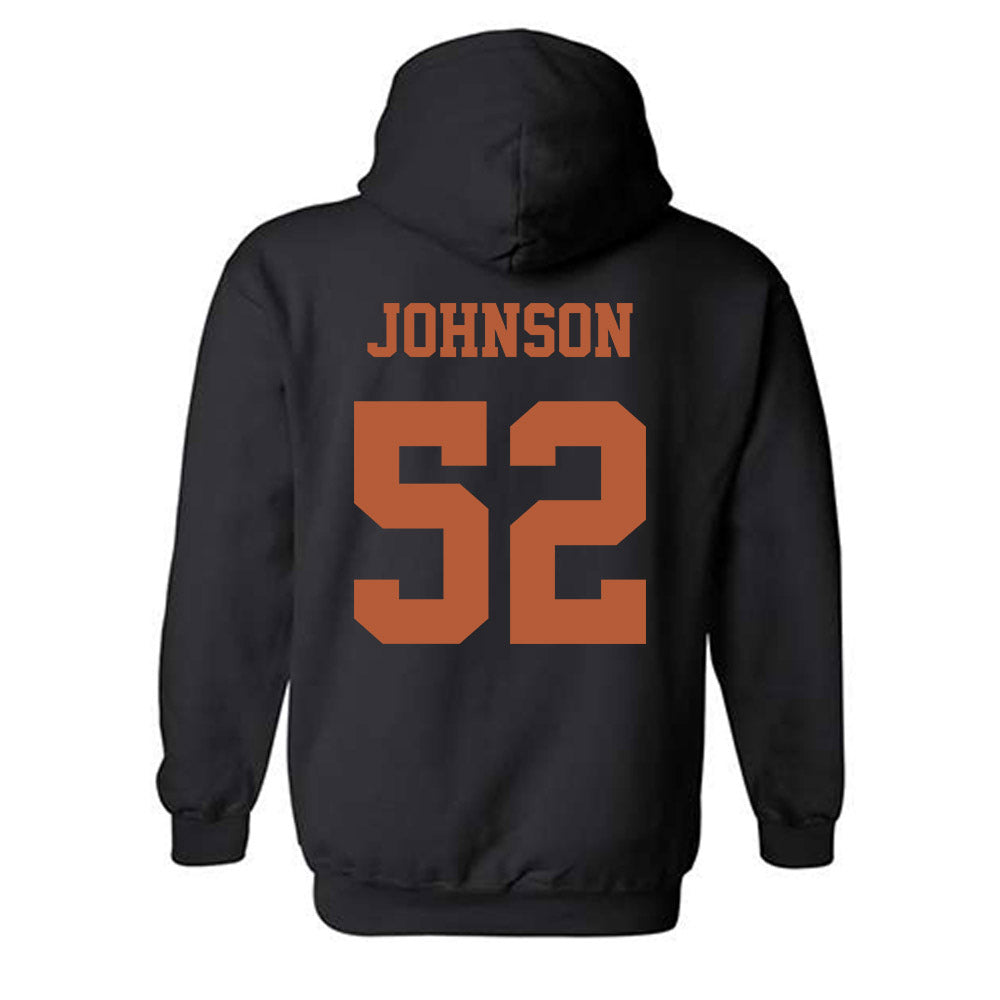 Texas - NCAA Football : James Johnson - Hook 'Em Horns Classic Shersey Hooded Sweatshirt-1