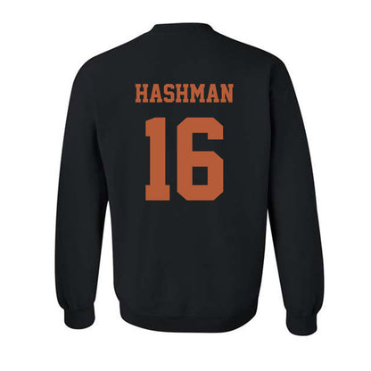 Texas - NCAA Beach Volleyball : Katie Hashman - Hook 'Em Horns Classic Shersey Crewneck Sweatshirt-1