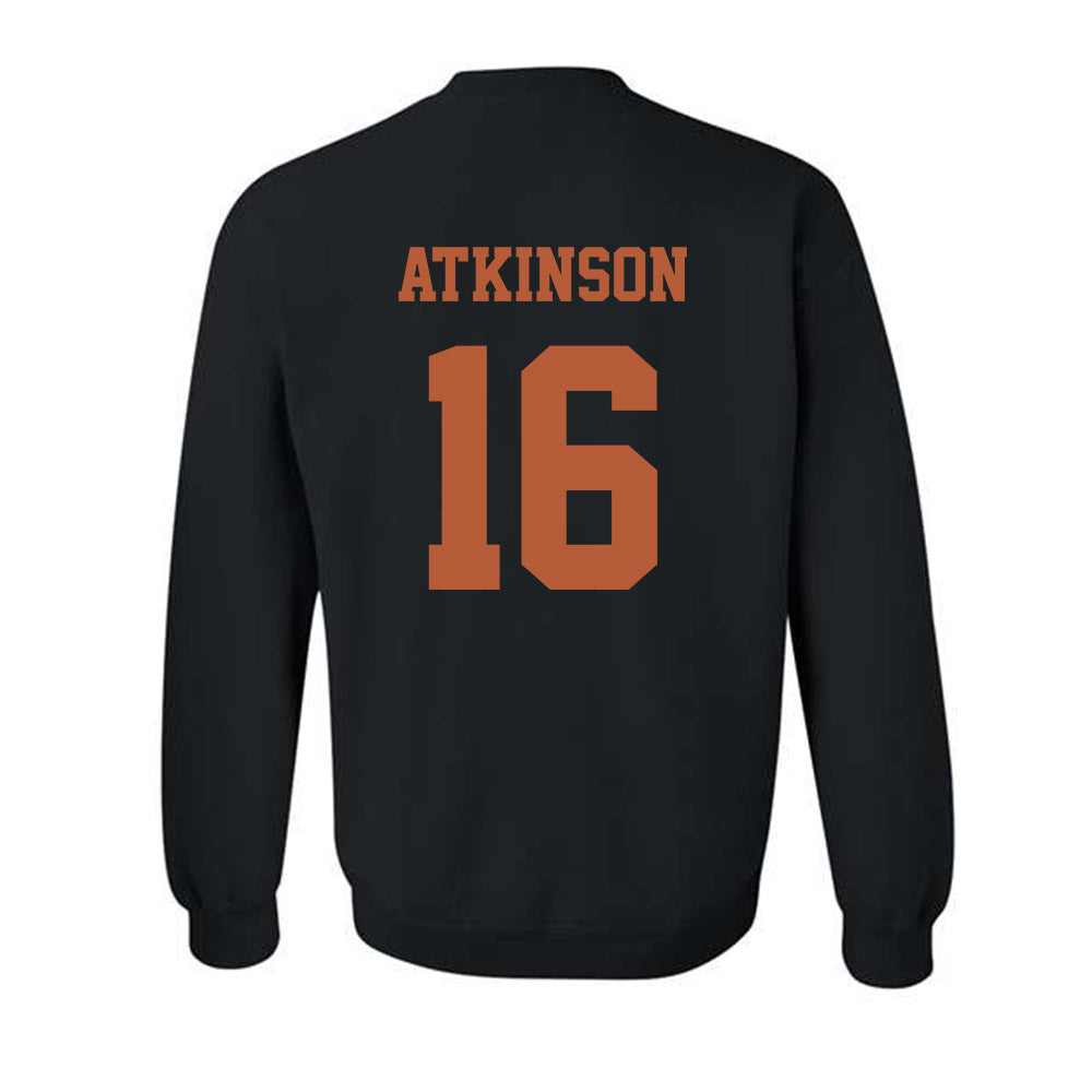 Texas - NCAA Football : Tyler Atkinson - Hook 'Em Horns Classic Shersey Crewneck Sweatshirt-1
