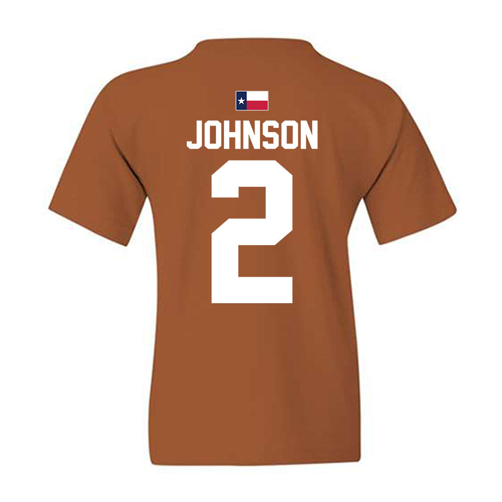 Texas - NCAA Men's Basketball : Isaiah Johnson - Hook 'Em Youth T-Shirt-2