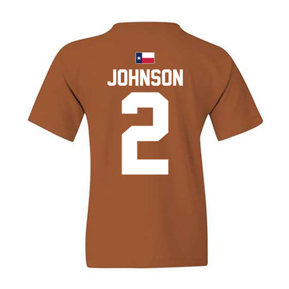 Texas - NCAA Men's Basketball : Isaiah Johnson - Hook 'Em Youth T-Shirt-2