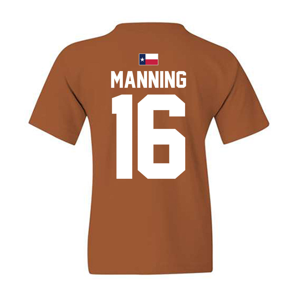 Texas - NCAA Football : Arch Manning - Hook 'Em Youth T-Shirt-1