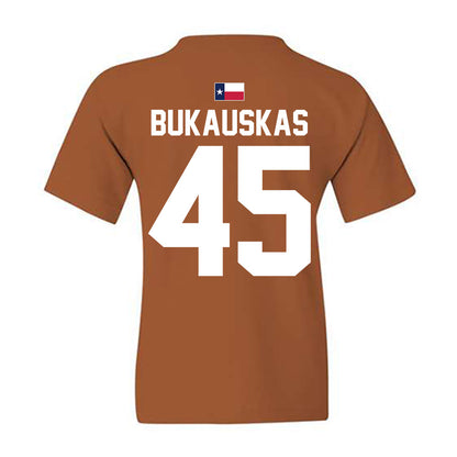 Texas - NCAA Football : Mikey Bukauskas - Hook 'Em Youth T-Shirt-2