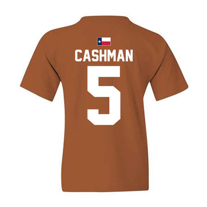 Texas - NCAA Women's Soccer : Ava Cashman - Hook 'Em Youth T-Shirt-2
