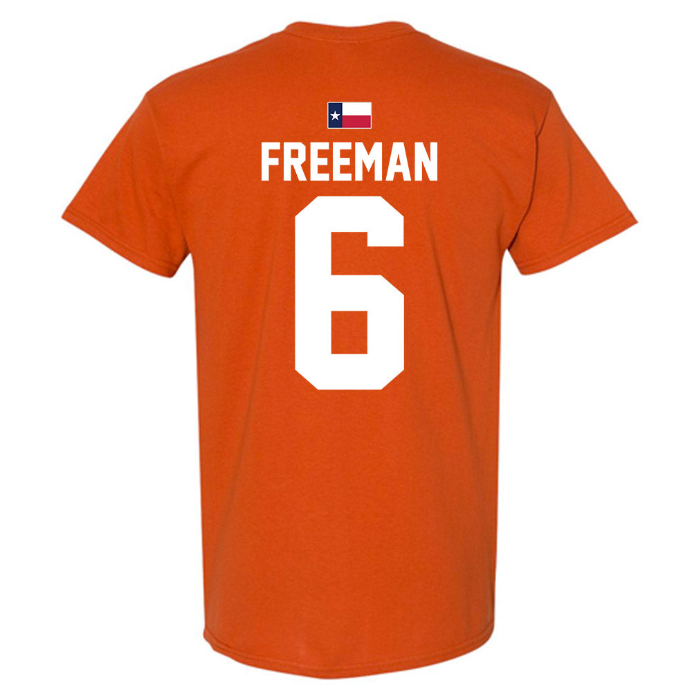 Texas - NCAA Men's Basketball : Elyjah Freeman - Hook 'Em T-Shirt-2