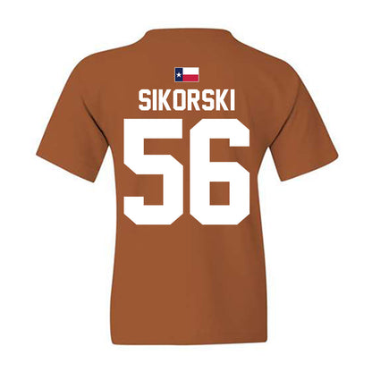 Texas - NCAA Football : Dylan Sikorski - Hook 'Em Youth T-Shirt-2