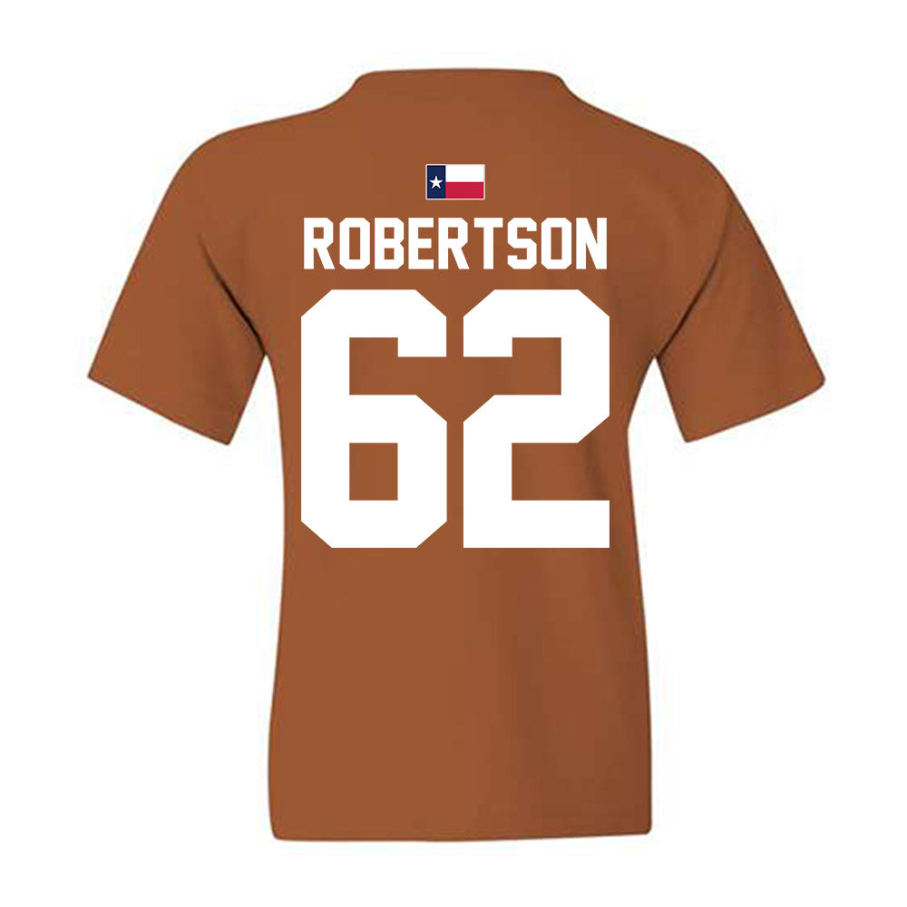 Texas - NCAA Football : Connor Robertson - Hook 'Em Youth T-Shirt-2