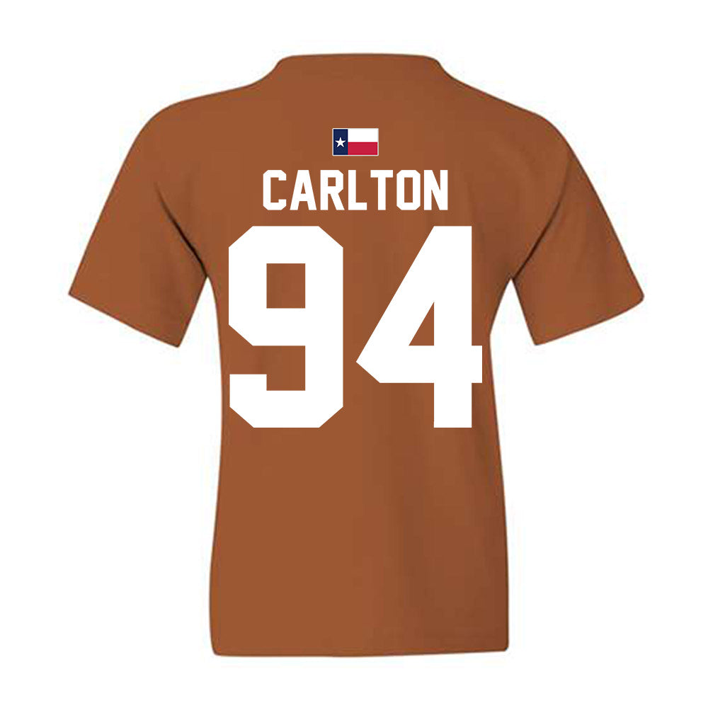 Texas - NCAA Football : JAMARION CARLTON - Hook 'Em Youth T-Shirt-2