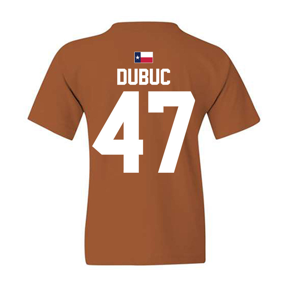 Texas - NCAA Football : Trey Dubuc - Hook 'Em Youth T-Shirt-2