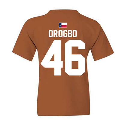 Texas - NCAA Football : Smith Orogbo - Hook 'Em Youth T-Shirt-1