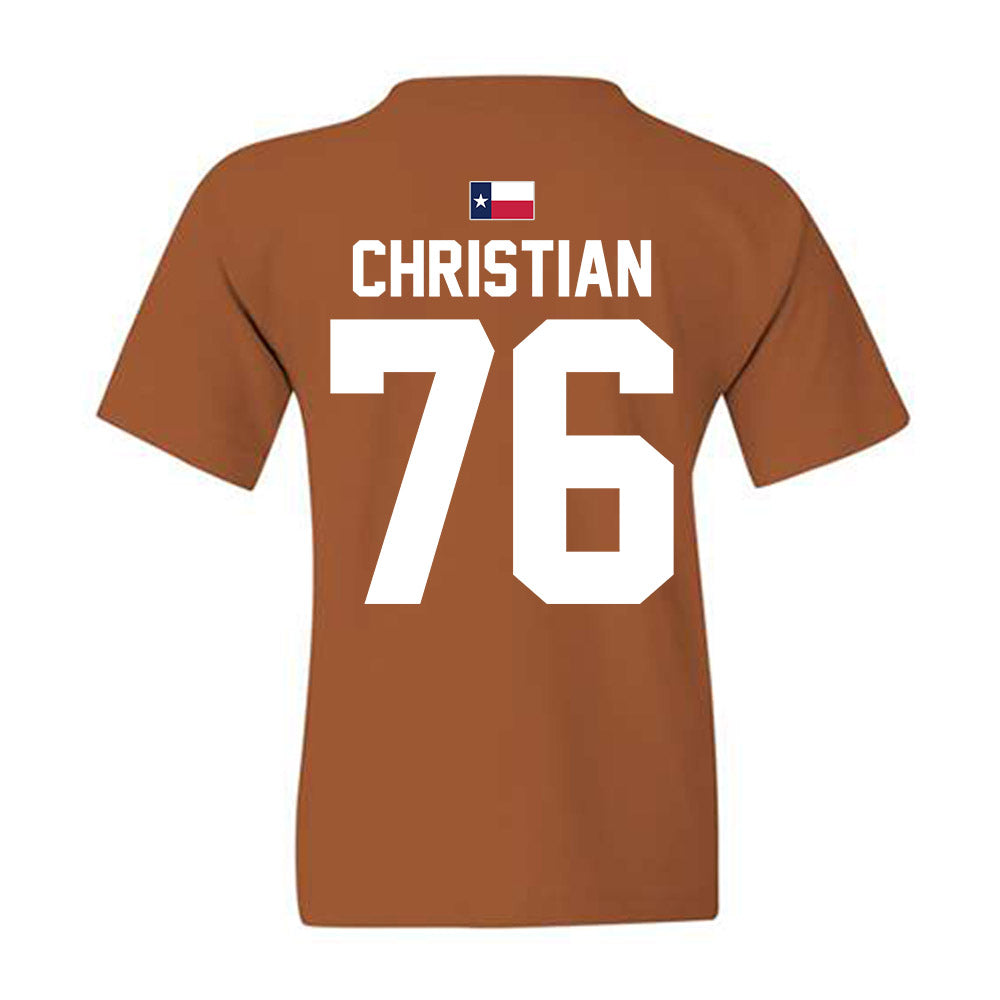 Texas - NCAA Football : Jackson Christian - Hook 'Em Youth T-Shirt-1