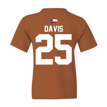 Texas - NCAA Football : Toray Davis - Hook 'Em Youth T-Shirt-2