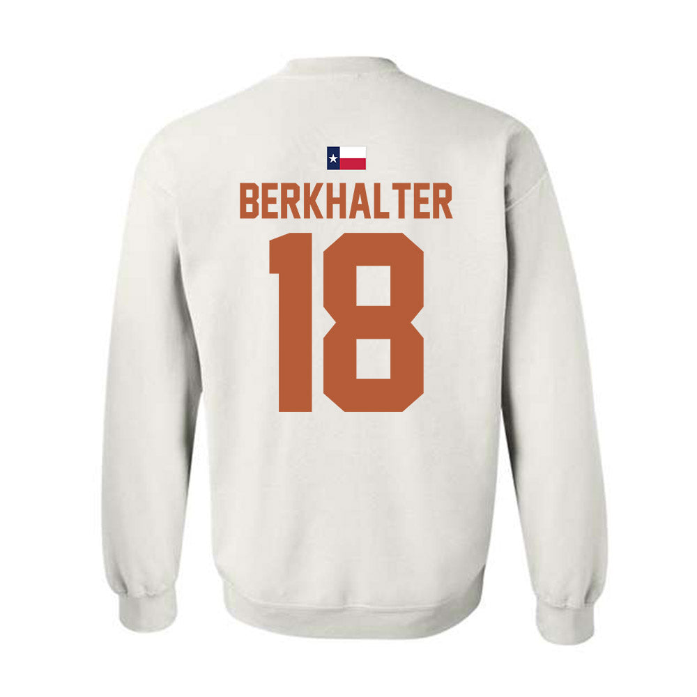 Texas - NCAA Football : Sterling Berkhalter - Hook 'Em Crewneck Sweatshirt-1