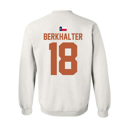 Texas - NCAA Football : Sterling Berkhalter - Hook 'Em Crewneck Sweatshirt-1