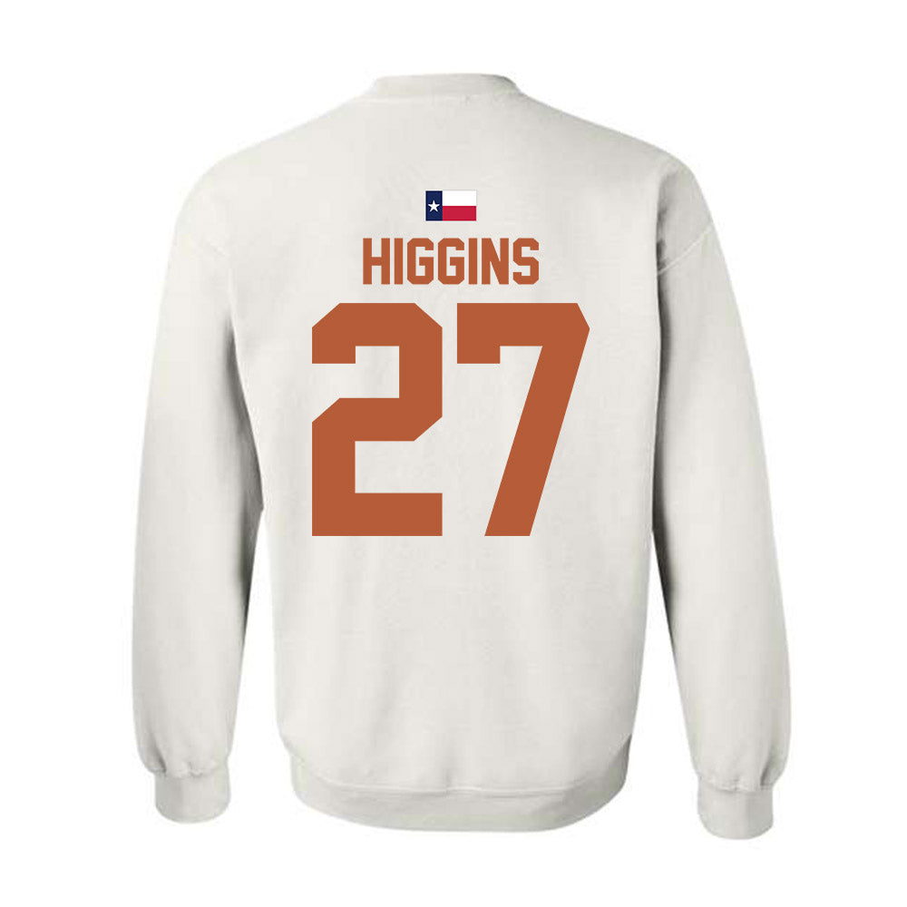 Texas - NCAA Baseball : Cal Higgins - Hook 'Em Crewneck Sweatshirt-1