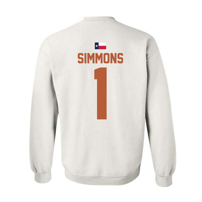 Texas - NCAA Football : Colin Simmons - Hook 'Em Crewneck Sweatshirt-1