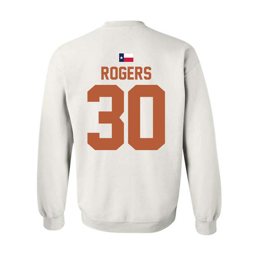 Texas - NCAA Baseball : Kaleb Rogers - Hook 'Em Crewneck Sweatshirt-1