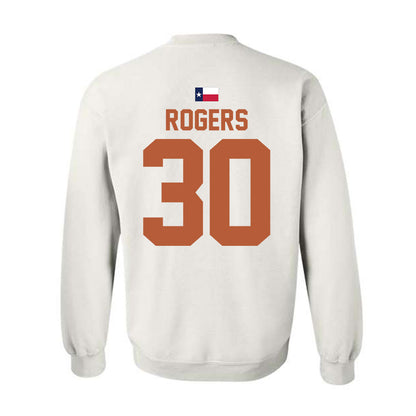 Texas - NCAA Baseball : Kaleb Rogers - Hook 'Em Crewneck Sweatshirt-1