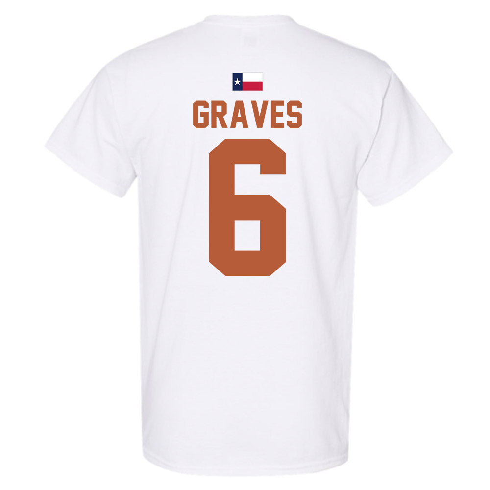 Texas - NCAA Women's Basketball : Sarah Graves - Hook 'Em T-Shirt-3