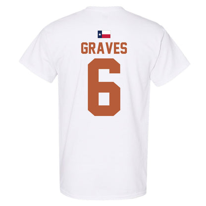 Texas - NCAA Women's Basketball : Sarah Graves - Hook 'Em T-Shirt-3