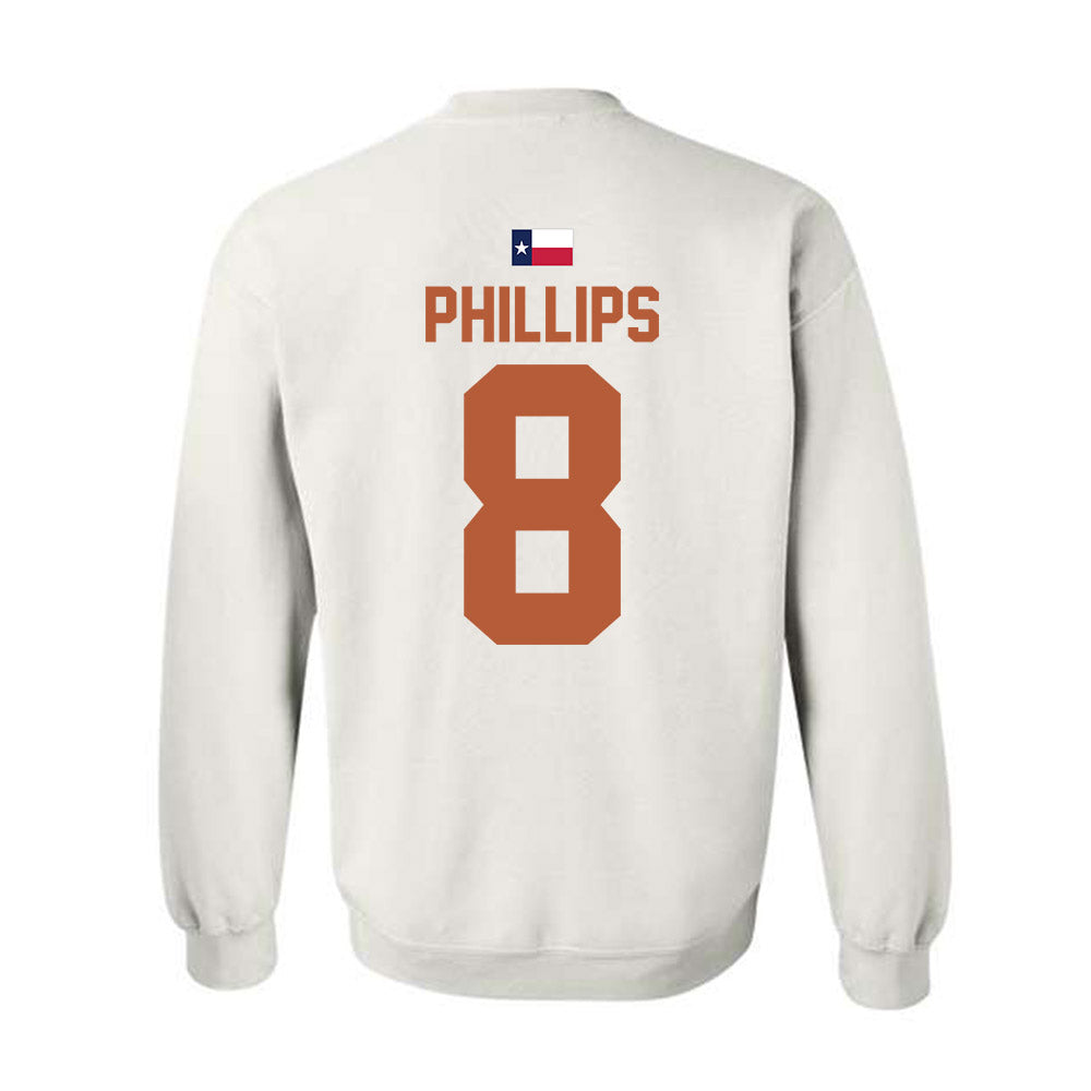 Texas - NCAA Football : Kade Phillips - Hook 'Em Crewneck Sweatshirt-1