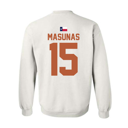 Texas - NCAA Football : Michael Masunas - Hook 'Em Crewneck Sweatshirt-1