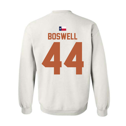 Texas - NCAA Football : Markus Boswell - Hook 'Em Crewneck Sweatshirt-1