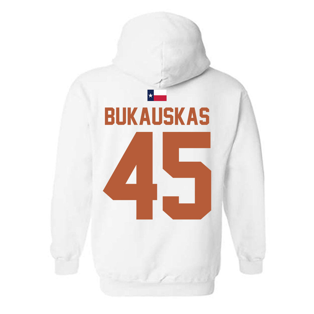 Texas - NCAA Football : Mikey Bukauskas - Hook 'Em Hooded Sweatshirt-1
